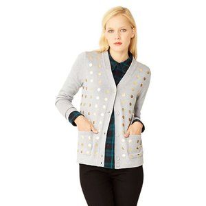GOLD DOT GREY CARDIGAN in Wool - Kate Spade Saturday